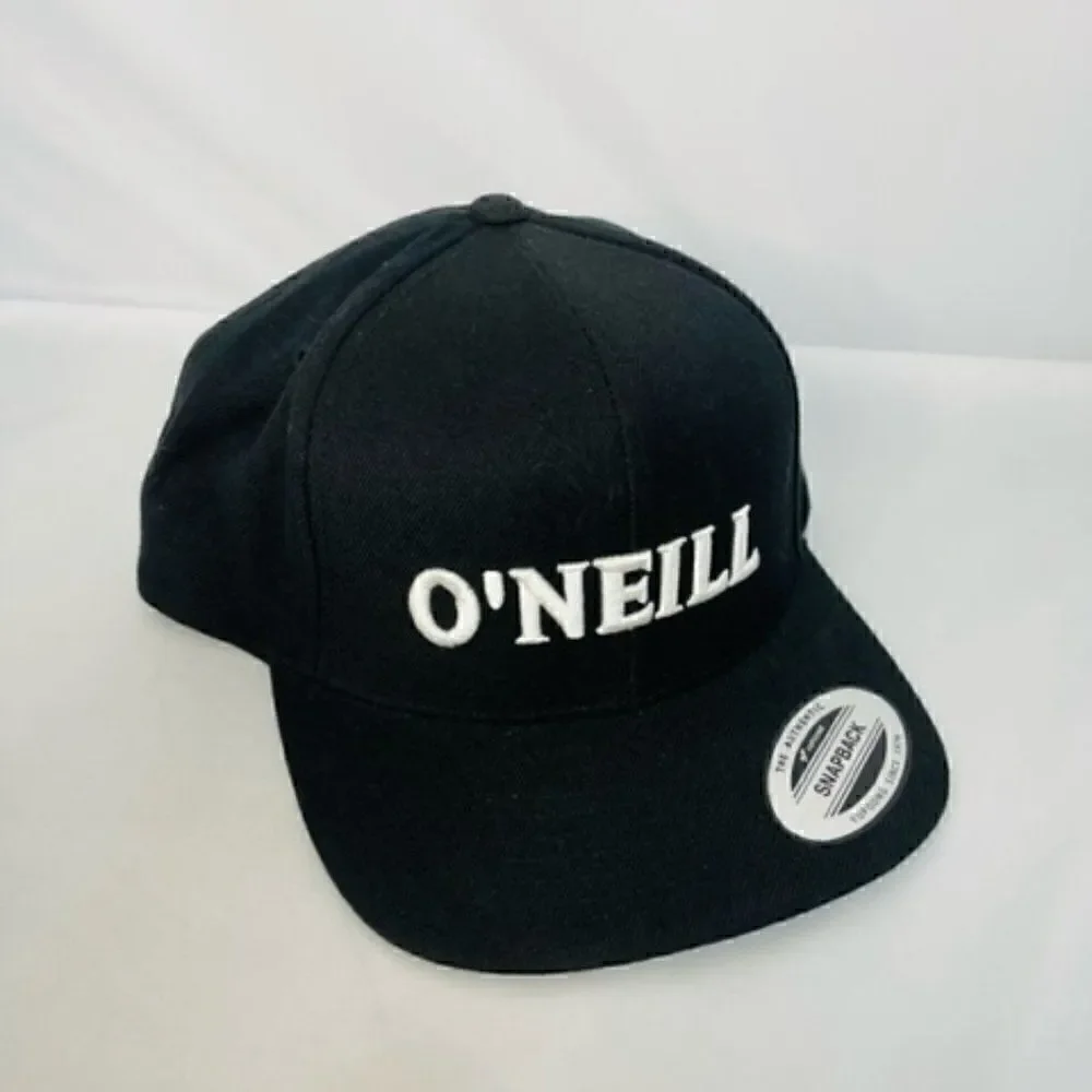 O'Neill Men's Hat Black White Adjustable Baseball Snapback Cap